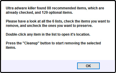 Ultra Adware Killer для удаления рекламных программ