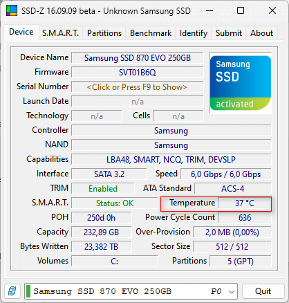 Как посмотреть температуру SSD диска