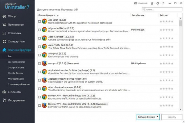 Ashampoo UnInstaller 7 для удаления ненужных программ